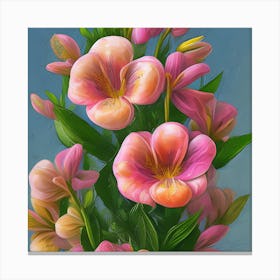 Alstroemeria Flowers 44 Canvas Print