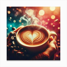 Heart Shaped Coffee 9 Canvas Print