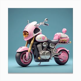 Pink Motorcycle 1 Canvas Print