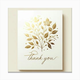 Thank You Card Canvas Print