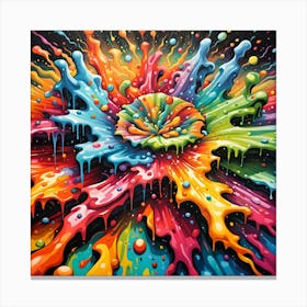Joyful Kaleidoscope Splash Of Happy Canvas Print