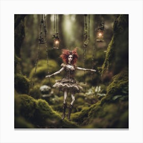 Steampunk Marionette Fairy-tale Doll Canvas Print