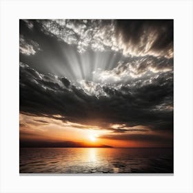 Sunset Over Water 15 Canvas Print