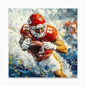 Chiefs Running Art Canvas Print