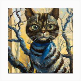 Cat In The Tree Canvas Print