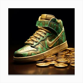 Nike Sb Dunk Gold Coins Canvas Print