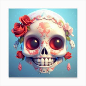 Day Of The Dead Skull 7 Canvas Print