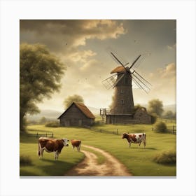A Peaceful Countryside Scene Canvas Print