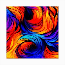 Abstract Colorful Swirls Canvas Print