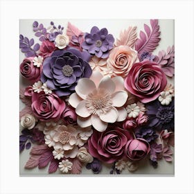 Paper Flower Wall Art 3 Canvas Print