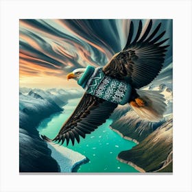 Eagle In Sweater Canvas Print