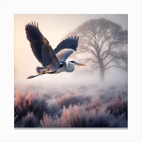 Heron In Flight 1 Canvas Print