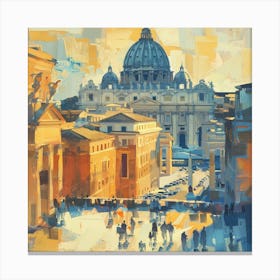 A Vatican City Oil Painting Illustration 1720445151 4 Canvas Print