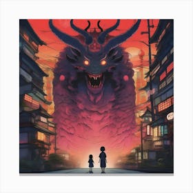 City Monster Canvas Print