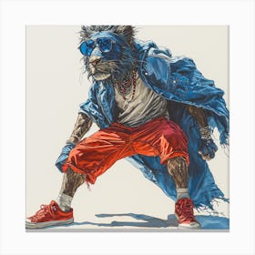 Lion fashion style Canvas Print