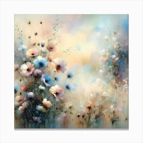 Flowers In A Field Canvas Print