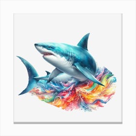 Shark Painting Canvas Print