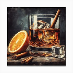 Glass Of Whiskey Canvas Print