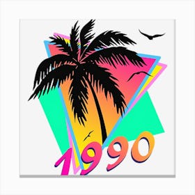 1990 Cool Tropical Sunset Canvas Print