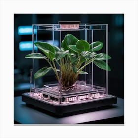 Plant In A Glass Container Canvas Print