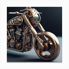 Steampunk Motorcycle Canvas Print