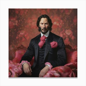 Keanu Reeves Baroque Canvas Print