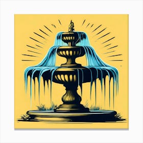 Fountain Of Water Canvas Print