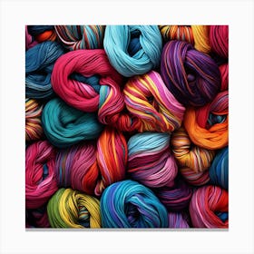 Colorful Yarn Background 7 Canvas Print