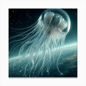 Jellyfish In Space Canvas Print