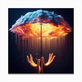 Cloud Umbrella Canvas Print