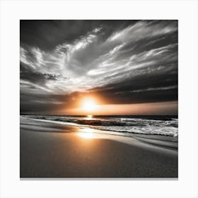 Sunset On The Beach 680 Canvas Print