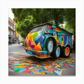 Colorful Truck Canvas Print