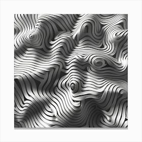 Abstract Wavy Lines Canvas Print