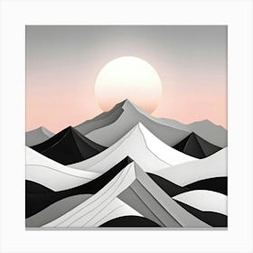 Mountains At Sunset 1 Canvas Print