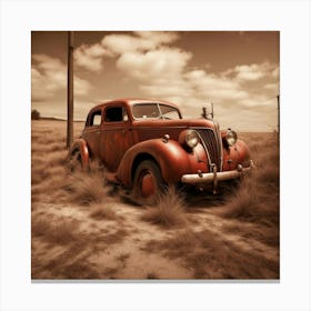 Abanded Vehicle Canvas Print