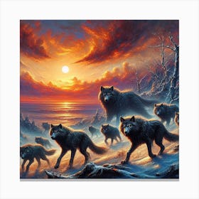 Wolf Pack 1 Canvas Print