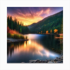 Sunset In The Mountains 26 Canvas Print