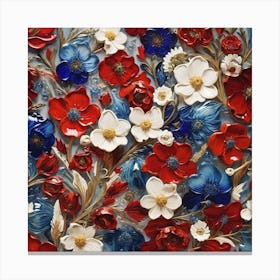 Red and white and blue 1 Canvas Print