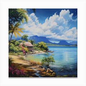 AI Tropical Tranquillity Canvas Print