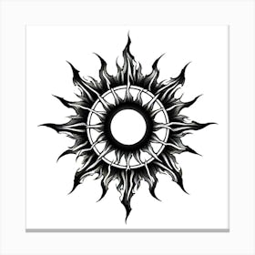 Sunburst Tattoo Canvas Print