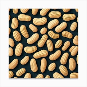 Peanuts On Black Background 3 Canvas Print