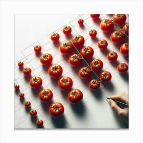 Tomatoes On A Table Canvas Print