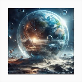 Earth In Space 23 Canvas Print