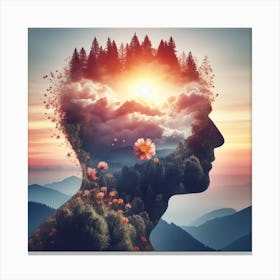 Man'S Head concept art Canvas Print