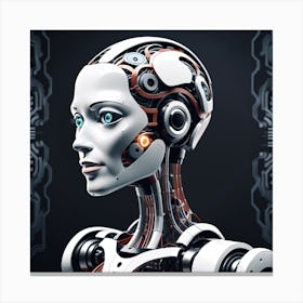Robot Woman 32 Canvas Print