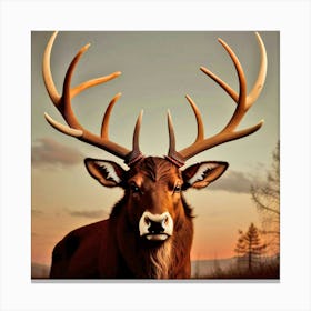 Deer Head 61 Canvas Print