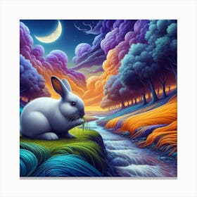 Rabbit In The Forest 1 Canvas Print
