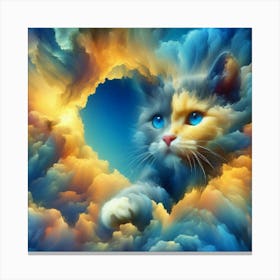 Cat In The Clouds 5 Canvas Print