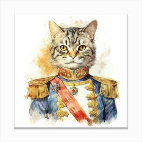 Napoleon Cat Portrait 3 Canvas Print
