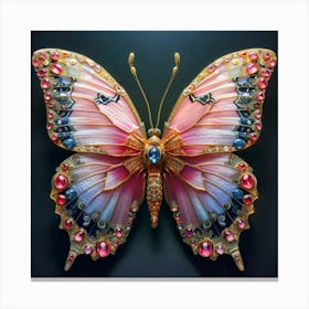 Colorful Gems Butterfly 2 Canvas Print
